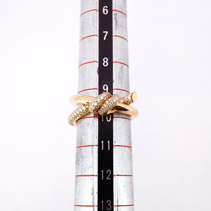 Tiffany & Co Ring Knot/double Row 18K Pink Gold Pink Gold Diamond 031ct 95