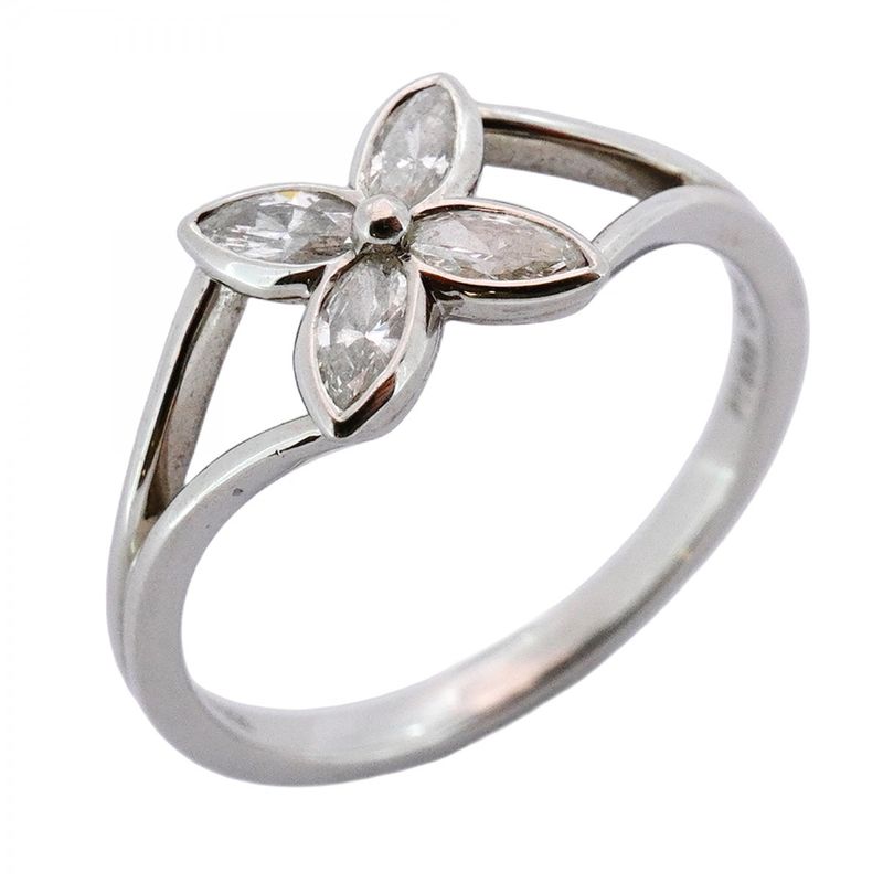 Tiffany & Co Ring Victoria 4PD Pt950 Platinum Diamond #9 Ladies