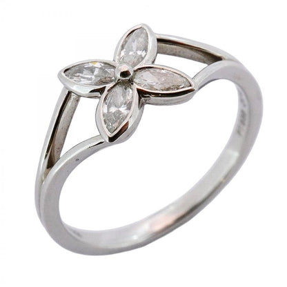 Tiffany & Co Ring Victoria 4PD Pt950 Platinum Diamond #9 Ladies