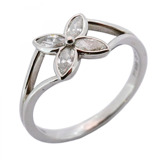 Tiffany & Co Ring Victoria 4PD Pt950 Platinum Diamond #9 Ladies