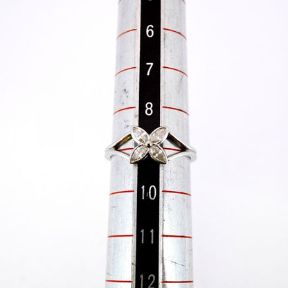 Tiffany & Co Ring Victoria 4PD Pt950 Platinum Diamond #9 Ladies