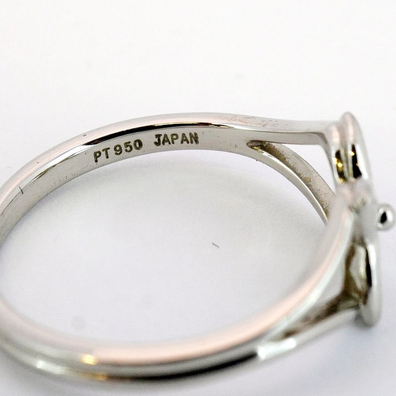 Tiffany & Co Ring Victoria 4PD Pt950 Platinum Diamond #9 Ladies