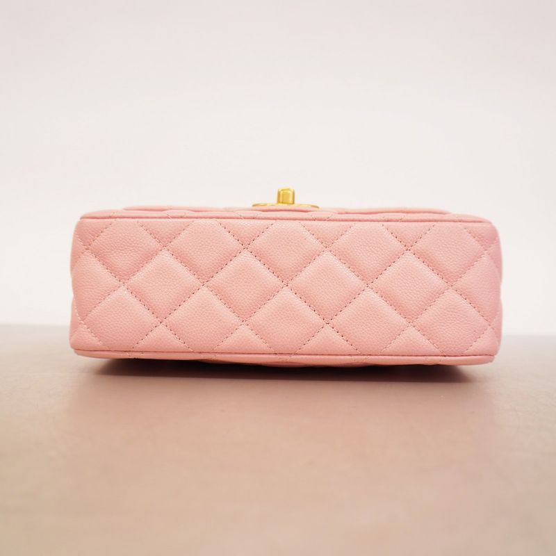 Chanel Handbag Matelasse Caviar Skin Pink Gold Hardware 2way Bag Ladies