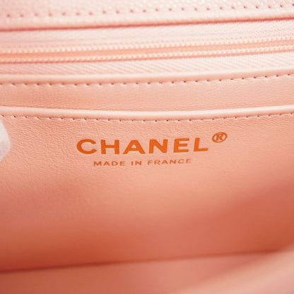 Chanel Handbag Matelasse Caviar Skin Pink Gold Hardware 2way Bag Ladies