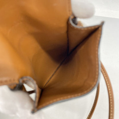 Celine Mobile Pouch Triomphe PVC Black Brown Women's