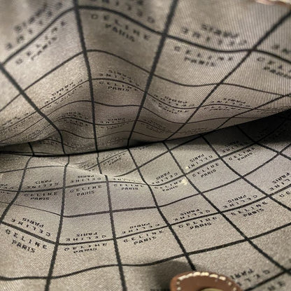 Celine Tote Bag C Macadam Canvas Beige Brown Gold Hardware Women's