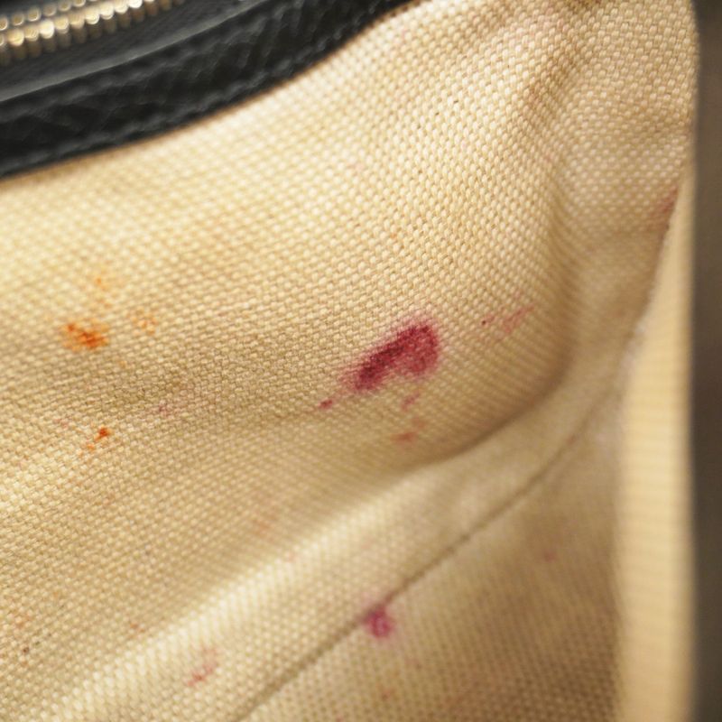 Gucci Shoulder Bag Soho Interlocking G 5363224 Leather Black Chien Pan Gold