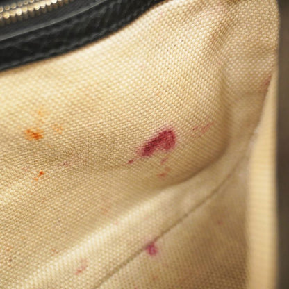 Gucci Shoulder Bag Soho Interlocking G 5363224 Leather Black Chien Pan Gold