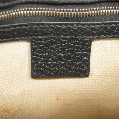 Gucci Shoulder Bag Soho Interlocking G 5363224 Leather Black Chien Pan Gold