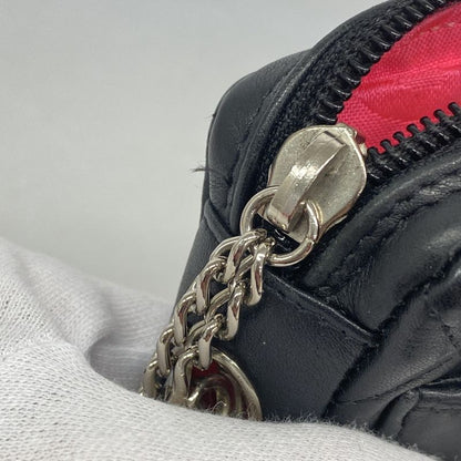 Chanel Shoulder Bag Cambon Lambskin Black White Silver Hardware Women