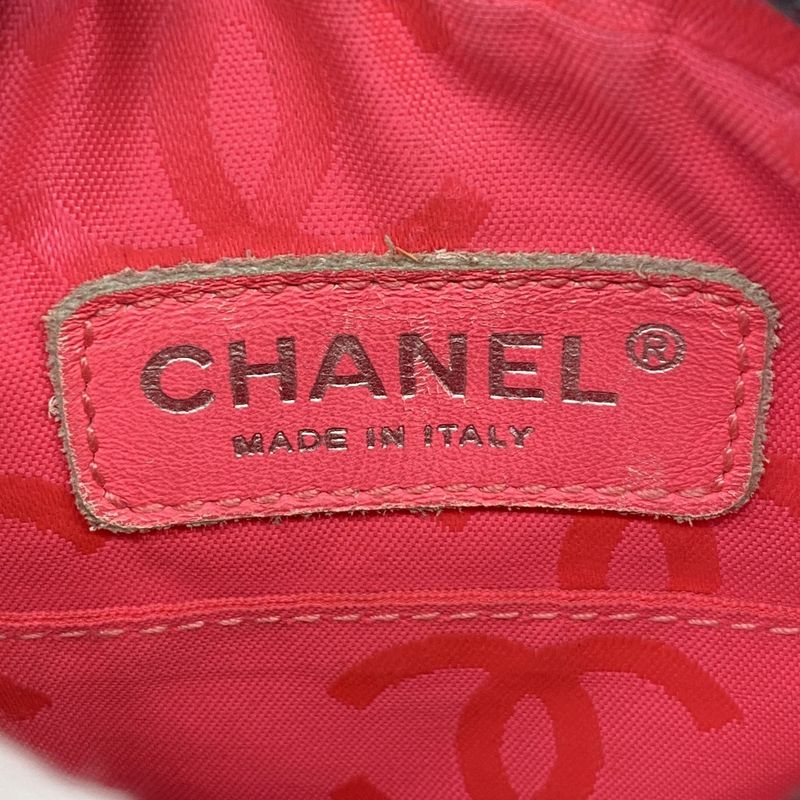 Chanel Shoulder Bag Cambon Lambskin Black White Silver Hardware Women