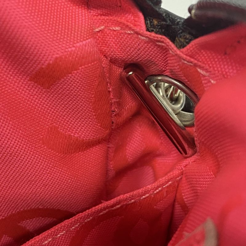 Chanel Shoulder Bag Cambon Lambskin Black White Silver Hardware Women