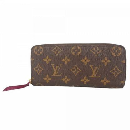 Louis Vuitton Long Wallet Monogram Portefeuille Cles Mance M60742 Brown Fuchsia