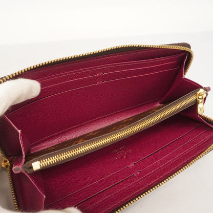 Louis Vuitton Long Wallet Monogram Portefeuille Cles Mance M60742 Brown Fuchsia