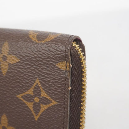 Louis Vuitton Long Wallet Monogram Portefeuille Cles Mance M60742 Brown Fuchsia