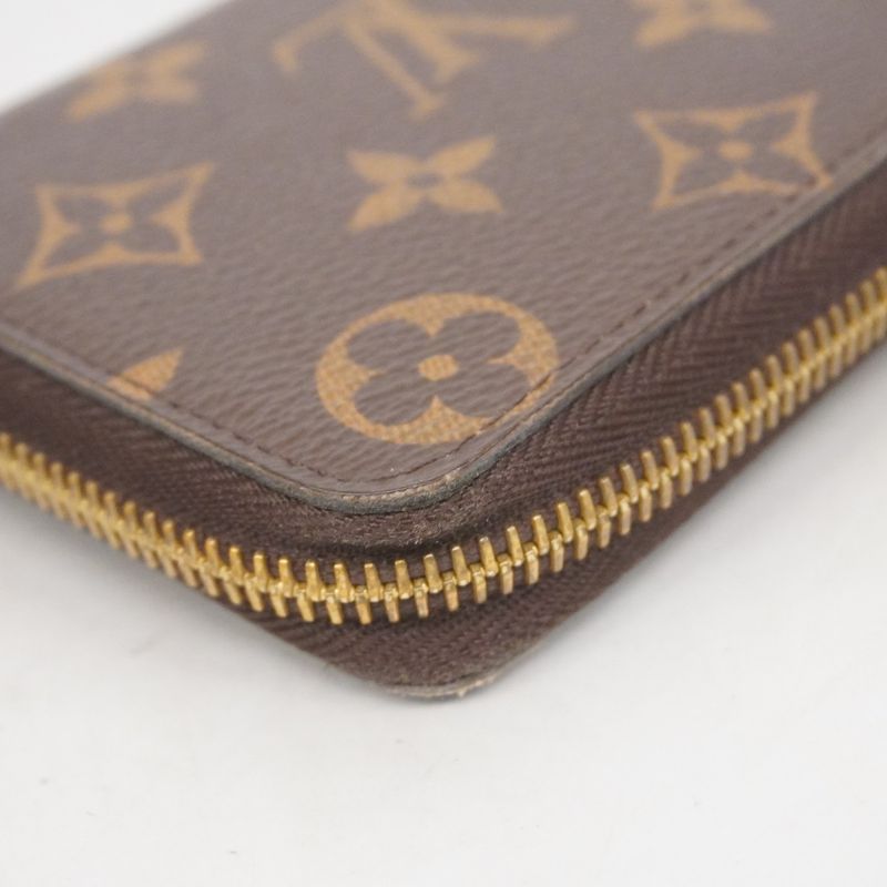 Louis Vuitton Long Wallet Monogram Portefeuille Cles Mance M60742 Brown Fuchsia