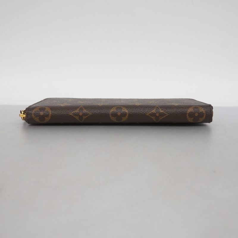 Louis Vuitton Long Wallet Monogram Portefeuille Cles Mance M60742 Brown Fuchsia