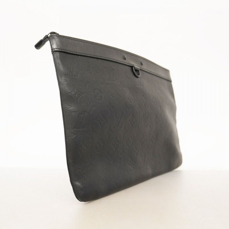 Louis Vuitton Monogram Shadow Pochette Discovery M62903 Noir Black Men's