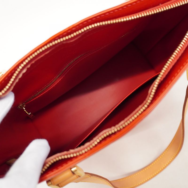 Louis Vuitton Tote Bag Vernis Houston M91092 Rouge Women's