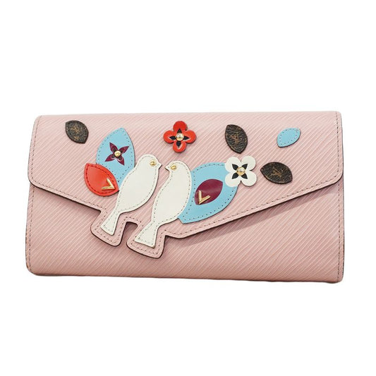 Louis Vuitton Epi Portefeuille Sarah M62608 Rose Ballerine Women's Long Wallet