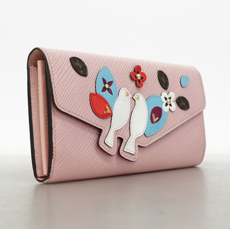 Louis Vuitton Epi Portefeuille Sarah M62608 Rose Ballerine Women's Long Wallet