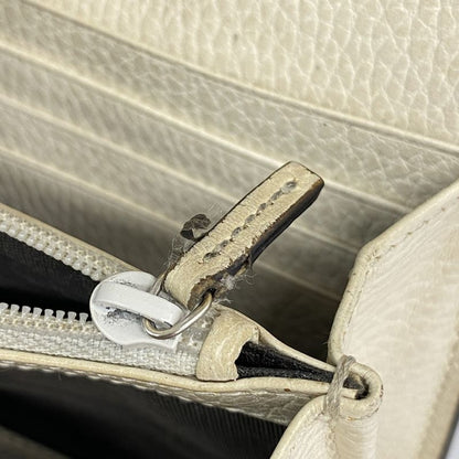 Gucci Long Wallet GG Marmont/gg Supreme 456116 PVC Beige Gold Hardware Women