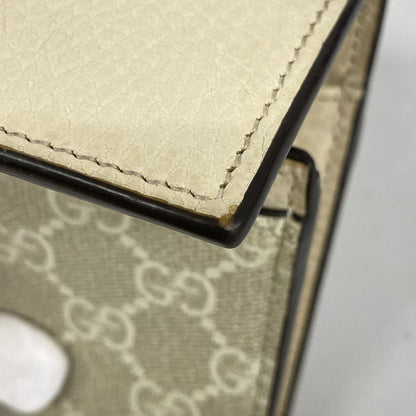 Gucci Long Wallet GG Marmont/gg Supreme 456116 PVC Beige Gold Hardware Women