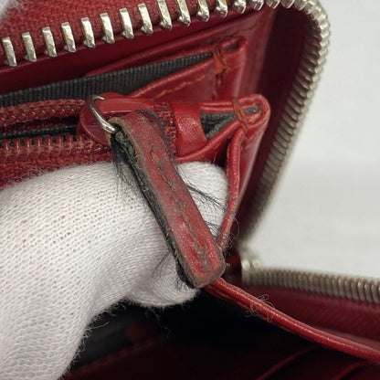 Guccissima 408831 Leather Red Silver Hardware Women Long Wallet