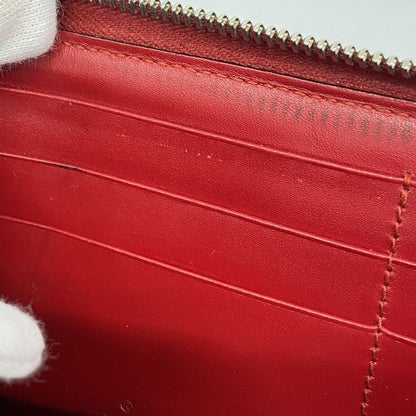 Guccissima 408831 Leather Red Silver Hardware Women Long Wallet