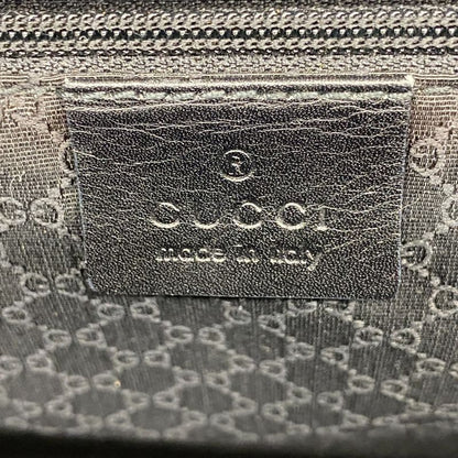 Gucci Shoulder Bag 90643 Leather Black Gold Hardware Women