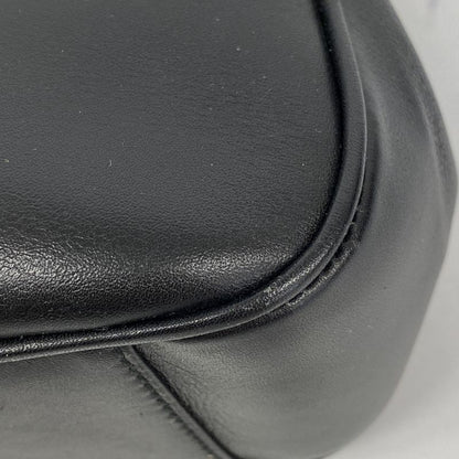 Gucci Shoulder Bag 90643 Leather Black Gold Hardware Women