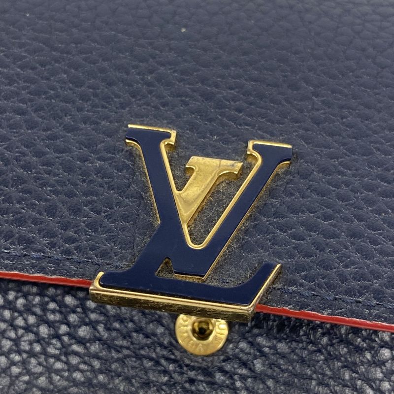 Louis Vuitton Trifold Wallet Taurillon Portefeuille Capucines Compact M63741