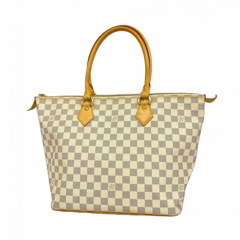 Louis Vuitton Tote Bag Damier Azure Saleya MM N51185 White Ladies