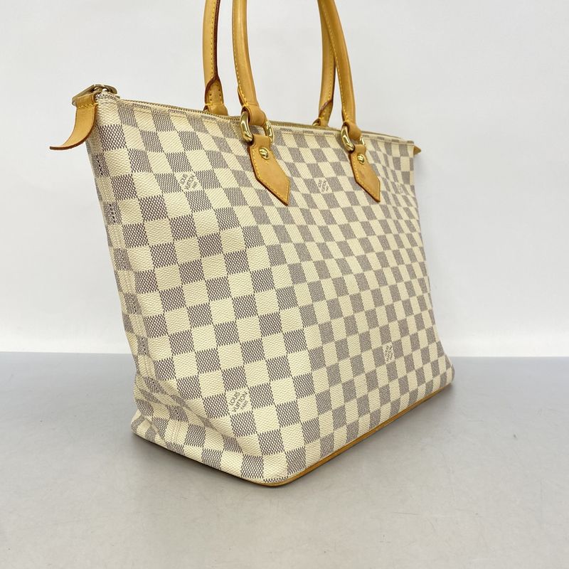 Louis Vuitton Tote Bag Damier Azure Saleya MM N51185 White Ladies