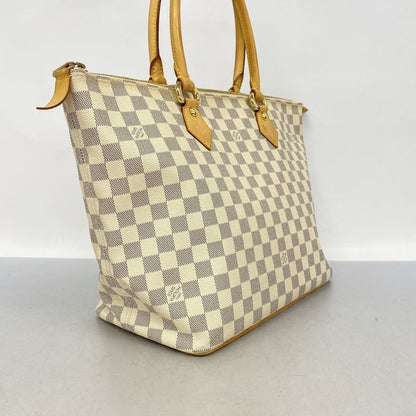 Louis Vuitton Tote Bag Damier Azure Saleya MM N51185 White Ladies