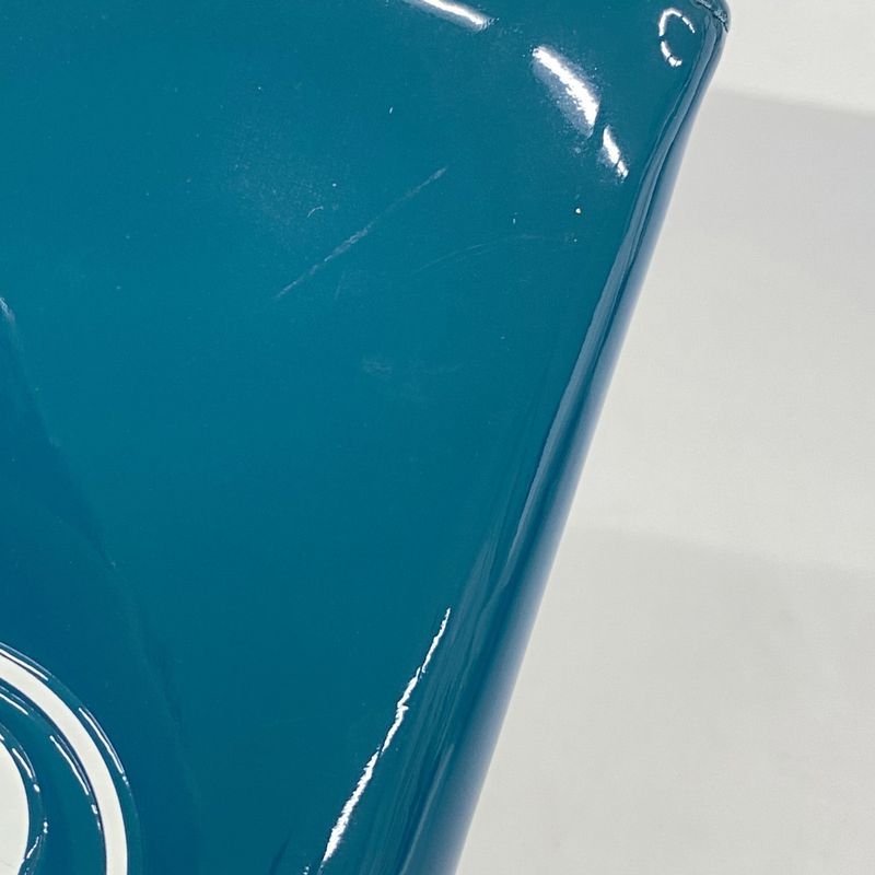 Chanel Long Wallet Patent Leather Blue Silver Hardware Women