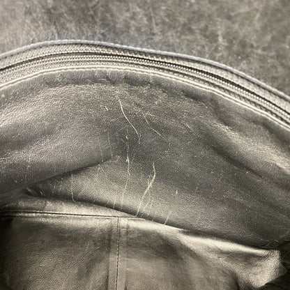 Chanel Handbag Choco Bar Lambskin Black Silver Hardware Women