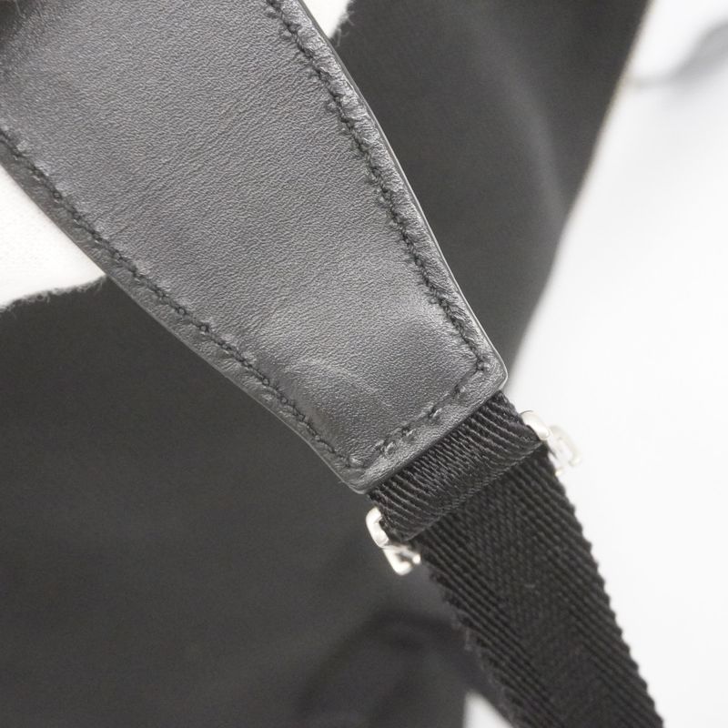 Gucci Backpack Daypack Sherry Line 619749 Nylon Black Silver Hardware Women