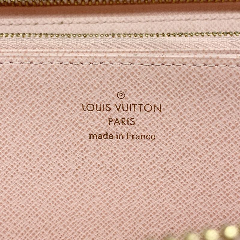 Louis Vuitton Damier Azure Zippy Wallet N63503 White Rose Ballerine Ladies