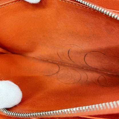 Celine Long Wallet Leather Beige Silver Hardware Women