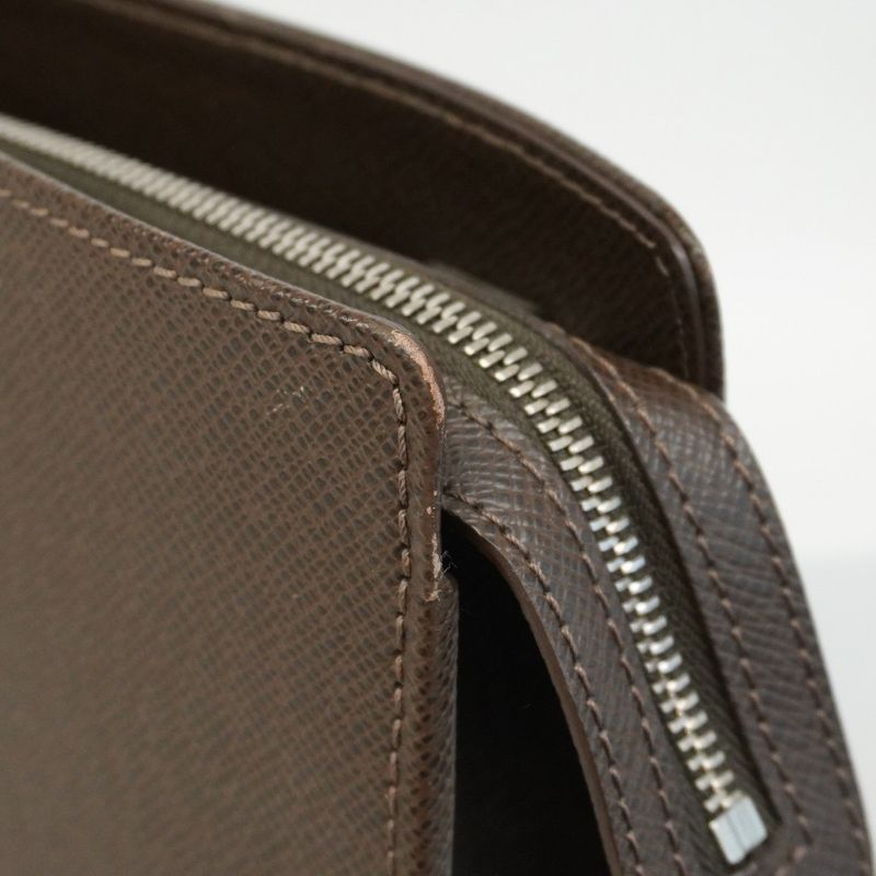 Louis Vuitton Briefcase Taiga Porte Documents Rosin M30058 Grizzly Men's