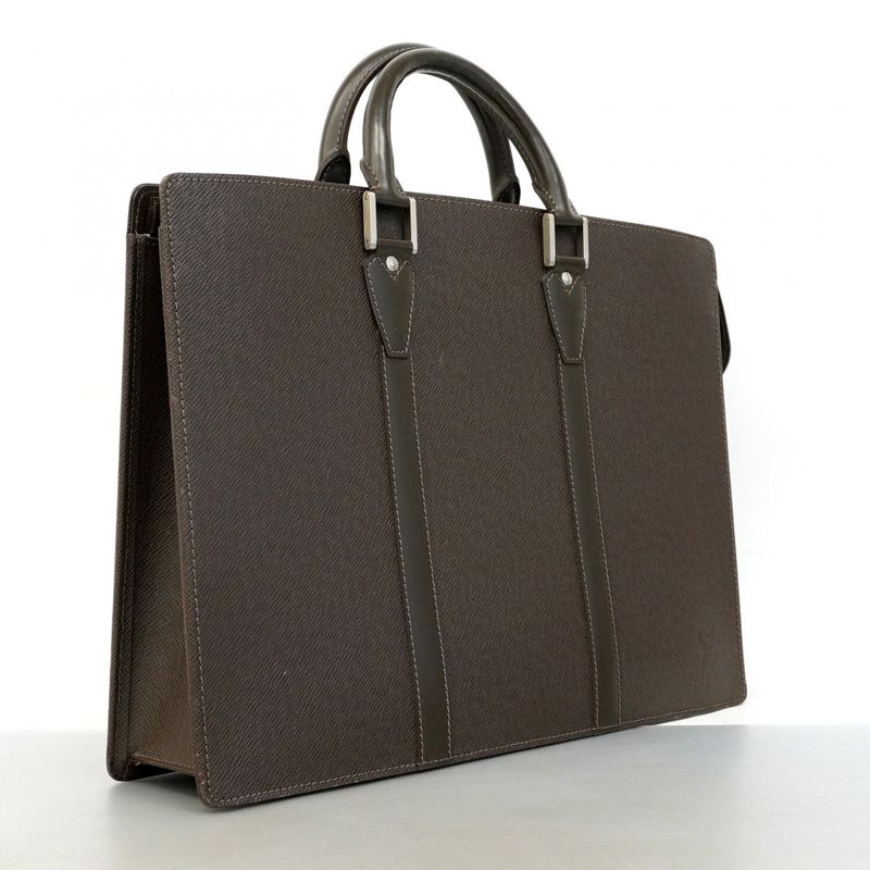 Louis Vuitton Briefcase Taiga Porte Documents Rosin M30058 Grizzly Men's