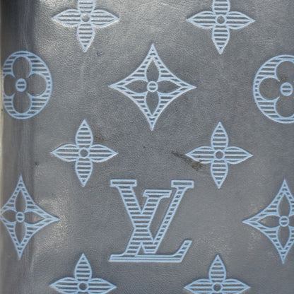 Louis Vuitton Long Wallet Monogram Shadow Zippy Wallet Vertical M80423 Navy