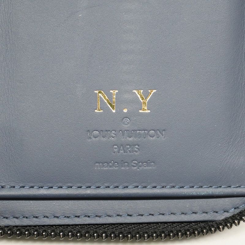 Louis Vuitton Long Wallet Monogram Shadow Zippy Wallet Vertical M80423 Navy