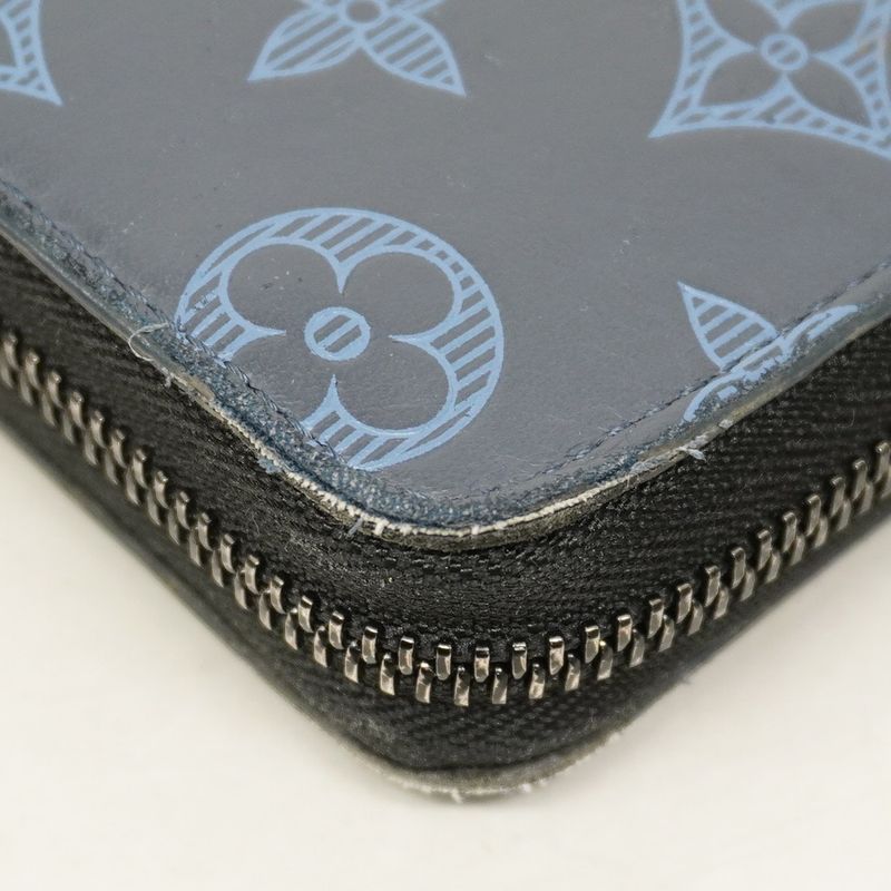 Louis Vuitton Long Wallet Monogram Shadow Zippy Wallet Vertical M80423 Navy