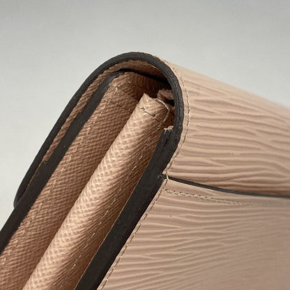 Louis Vuitton Epi Portefeuille Sarah M61216 Rose Ballerine Women's Long Wallet