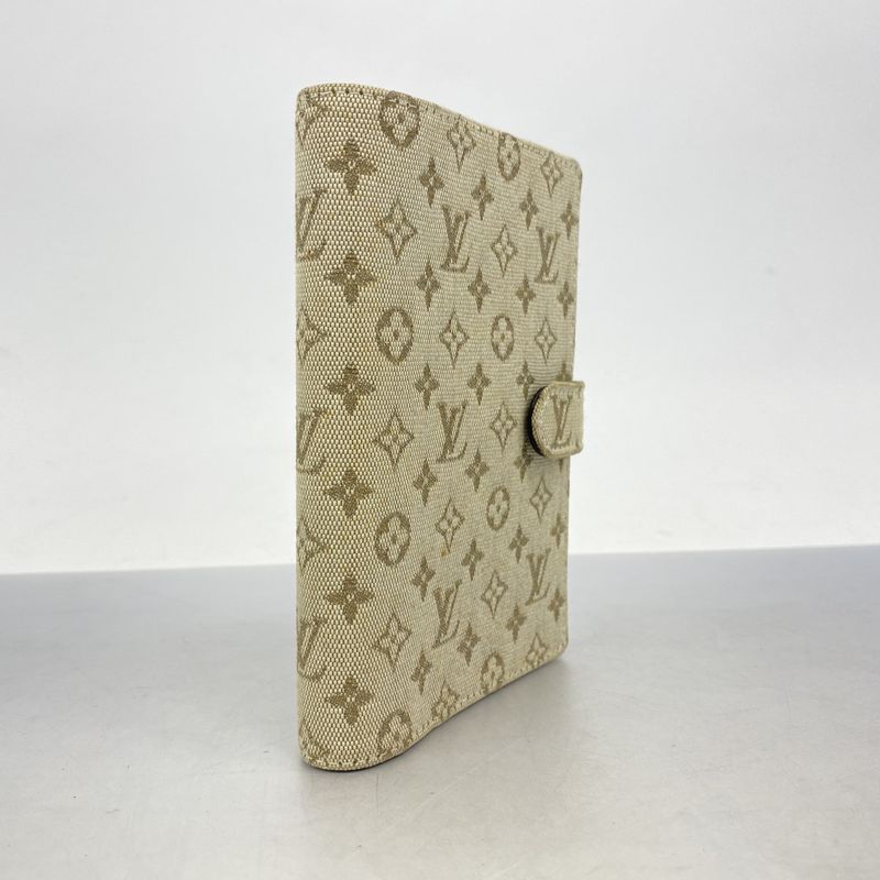 Louis Vuitton Notebook Cabas Monogram Mini Agenda PM R20911 Khaki Women's