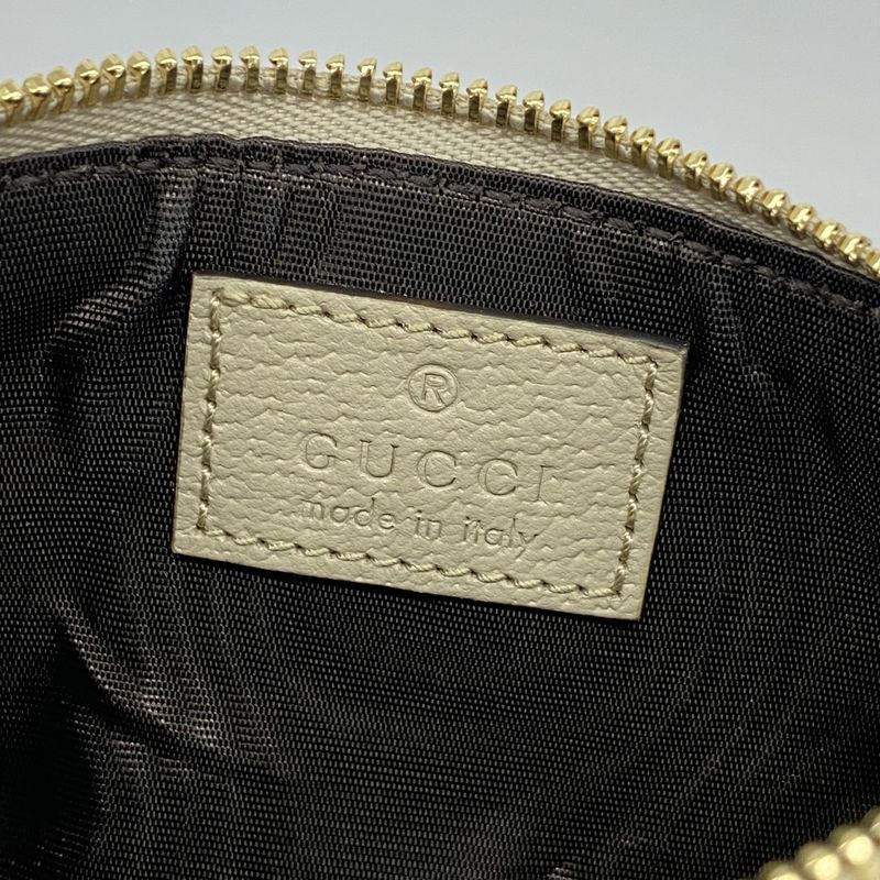 Gucci Coin Case GG Supreme 772321 PVC Ivory Gold Hardware Men Women Unisex
