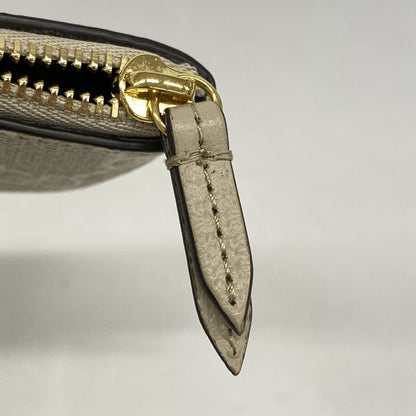 Gucci Coin Case GG Supreme 772321 PVC Ivory Gold Hardware Men Women Unisex