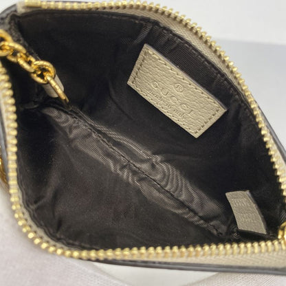 Gucci Coin Case GG Supreme 772321 PVC Ivory Gold Hardware Men Women Unisex